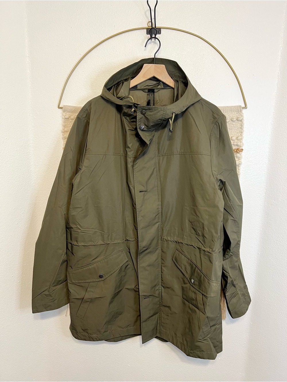 Hugo Boss Olive Green Waterproof Rain Jacket 42R